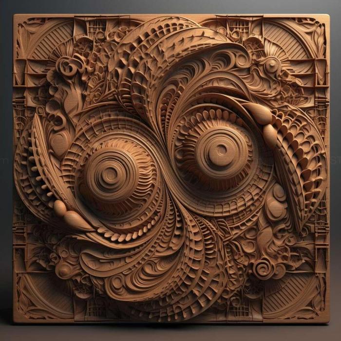 Patterns and decorations (stl fractal 3, PATTERN_2275) 3D models for cnc